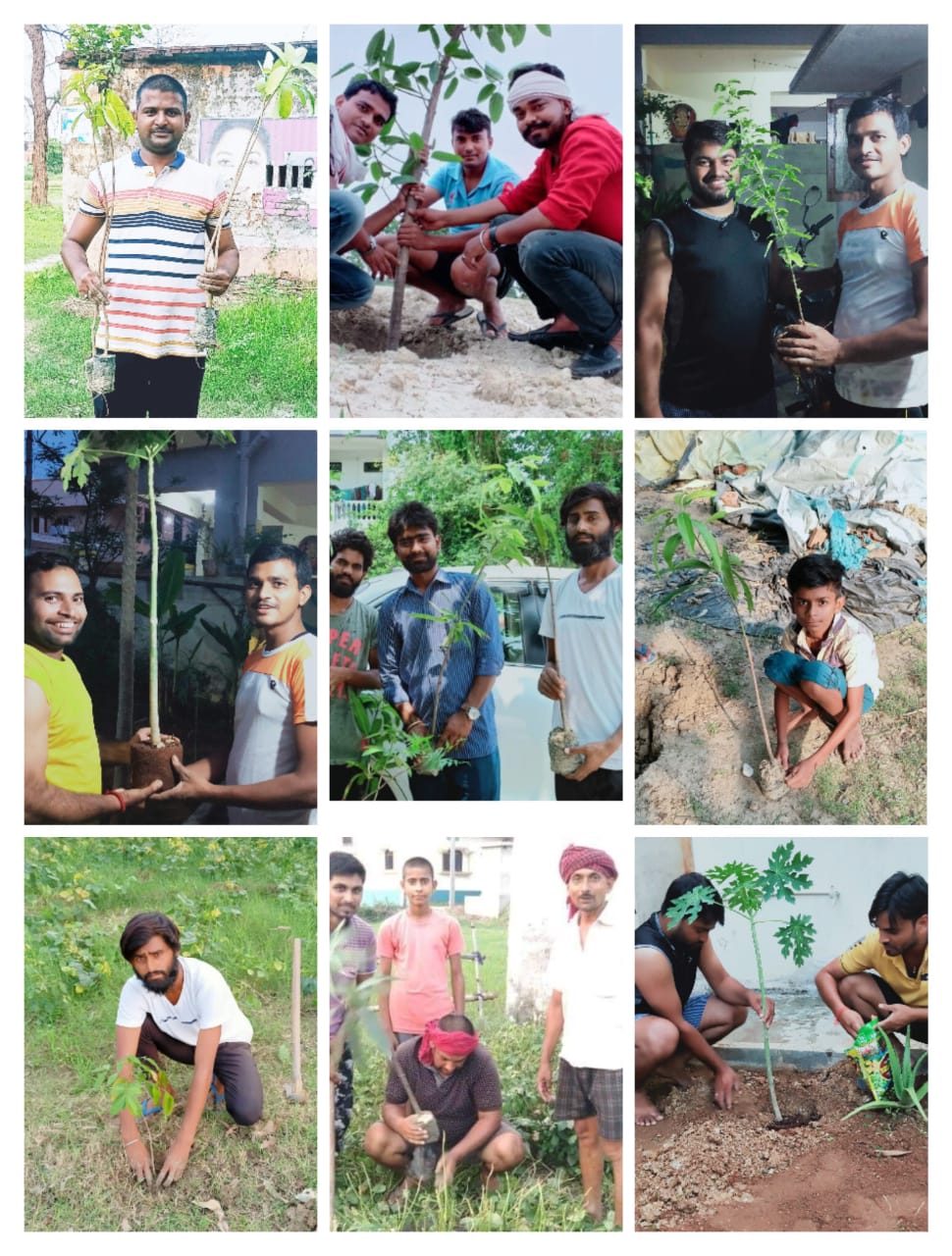 गाँव गिराव पौधारोपड़ अभियान की शुरुआत कर महावीर धाम सोसाइटी युवा ने मनाया पर्यावरण दिवस