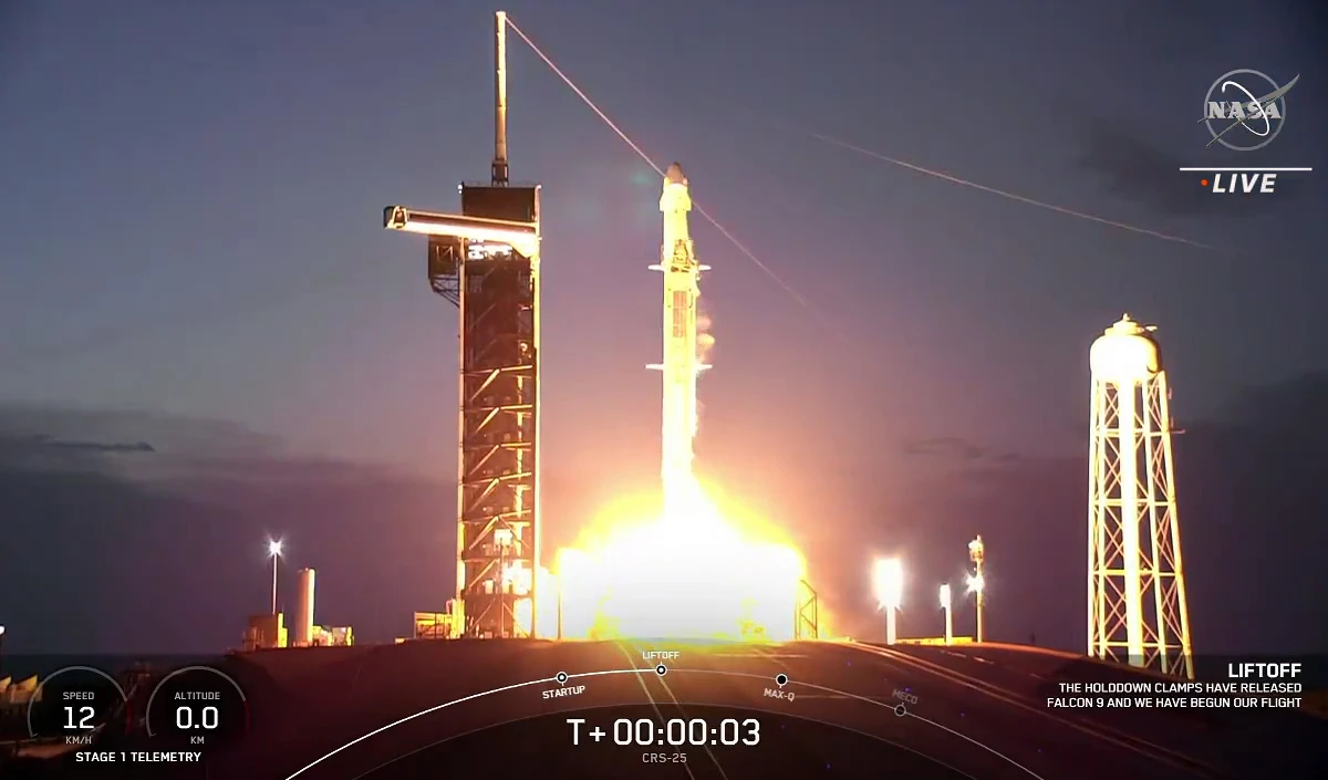 SpaceX के रॉकेट से चार देशों के चार अंतरिक्ष यात्री अंतरराष्ट्रीय अंतरिक्ष स्टेशन रवाना