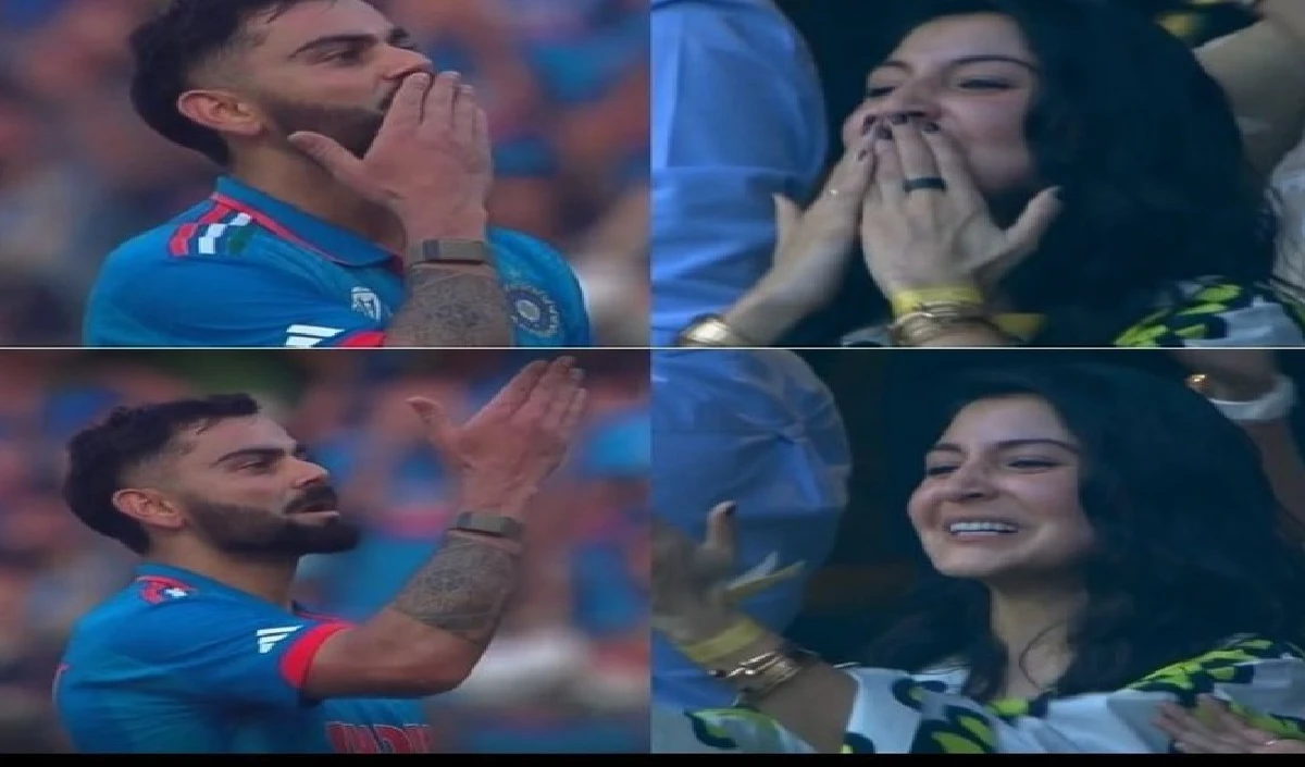 Virat Kohli ने शतक जड़ने के बाद पत्नी अनुष्का शर्मा को किया फ्लाइंग KISS, देखें वीडियो