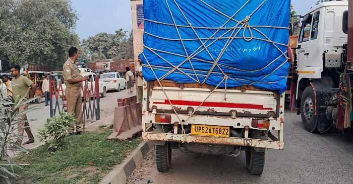 Ballia News: ट्रकों में ले जाए जा रहे 48 गोवंश बरामद,गोतस्करों की तलाश जारी