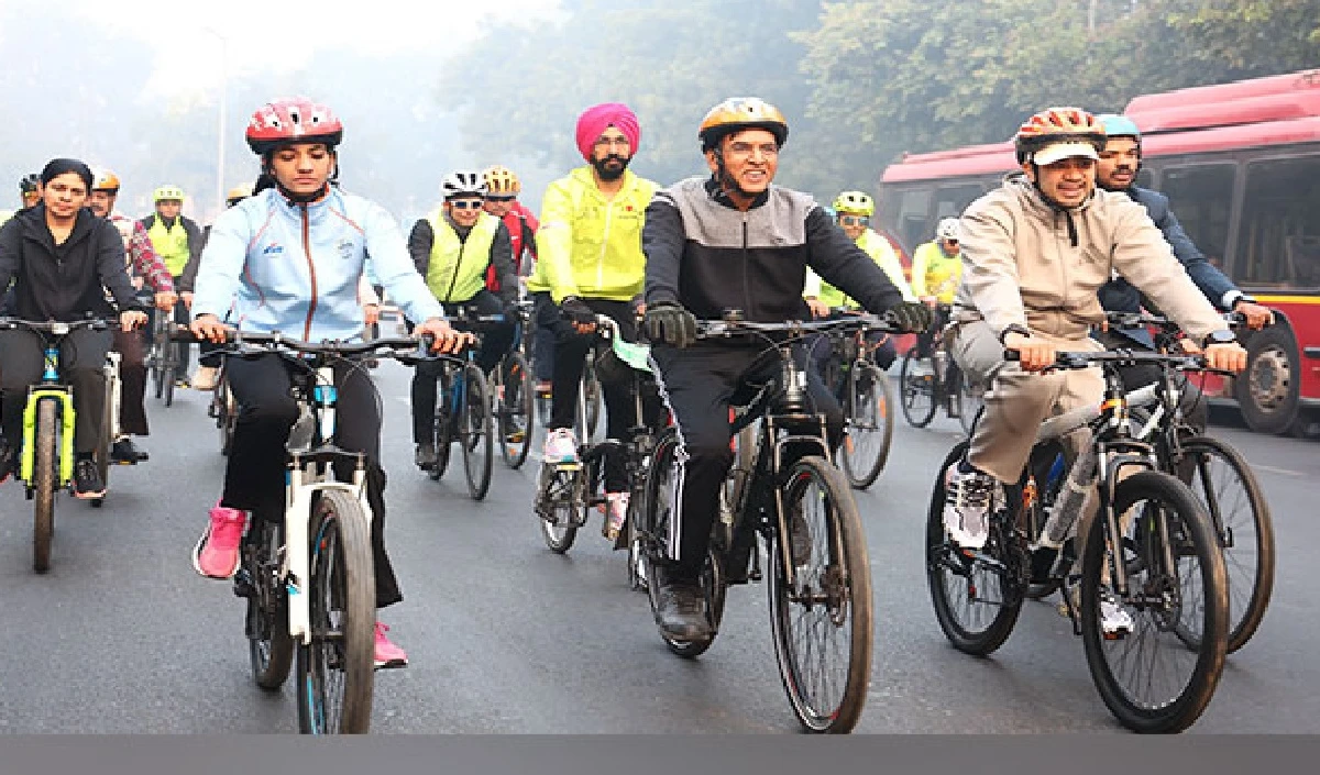 खेल मंत्री मनसुख मांडविया ने ‘फिट इंडिया साइकिलिंग ड्राइव’ लॉन्च किया
