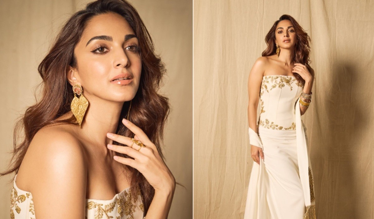 ऑफ शोल्डर सफ़ेद कॉर्सेट सेट में Kiara Advani ने बिखेरा खूबसूरती का जलवा, गेम चेंजर के प्रमोशन के दौरान कैरी किया बेहतरीन लुक