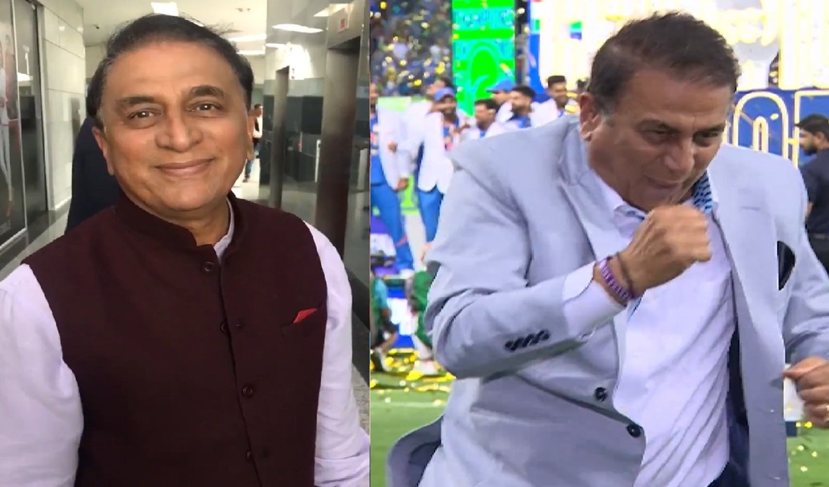 भारत के Champions Trophy 2025 का खिताब जीतते ही बच्चों की तरह उछलते दिखे सुनील गावस्कर-Video