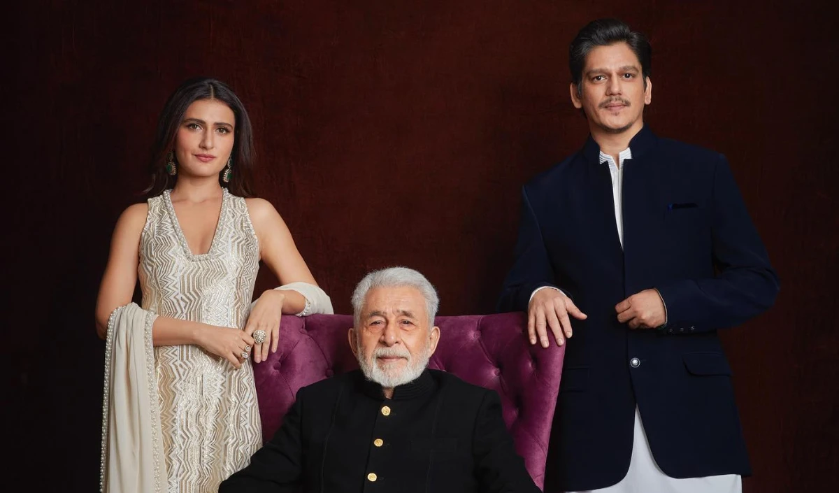 Gustaakh Ishq:  विजय वर्मा, फातिमा सना शेख, नसीरुद्दीन शाह स्टारर फिल्म की घोषणा, रॉयल लुक में नजर आयी स्चार कास्ट