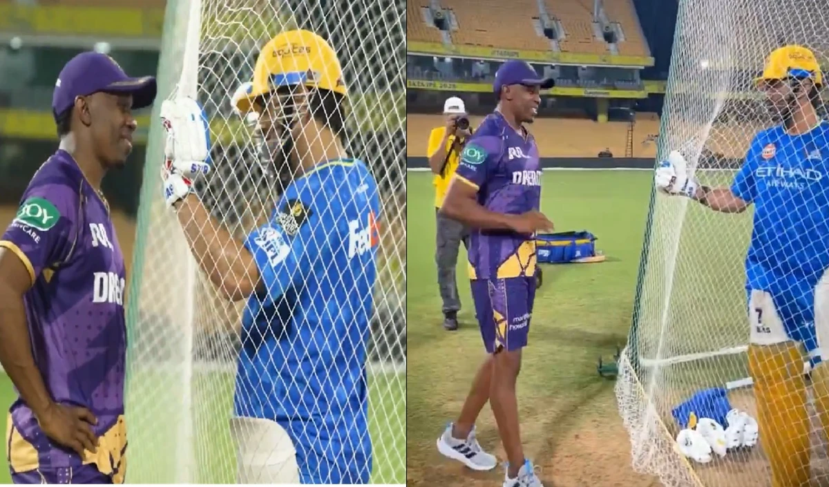CSK vs KKR: जब धोनी और ब्रावो का मैदान पर हुआ आमना-सामना, चेन्नई सुपर किंग्स के कप्तान ने लीजेंड को कहा ‘धोखेबाज’- Video