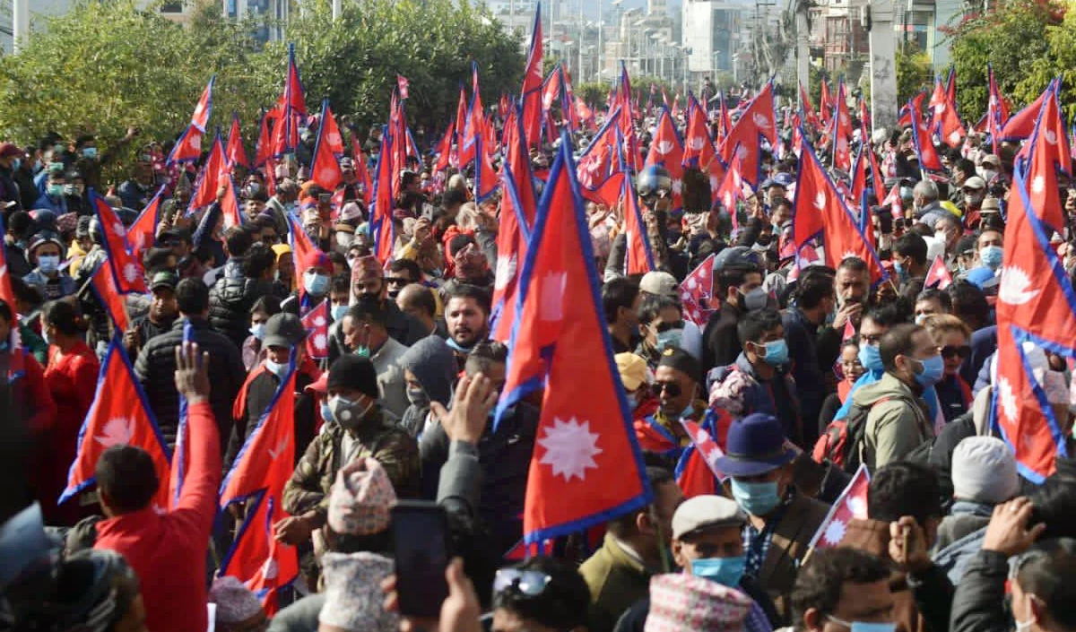 नेपाल में आरपीपी ने राजशाही की बहाली की मांग को लेकर प्रतिबंधित क्षेत्रों में प्रदर्शन किया