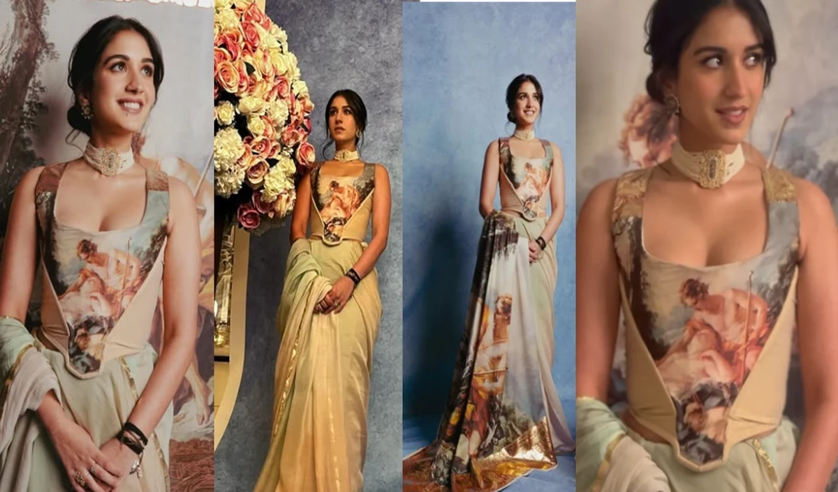 Video | Radhika Merchant का एथिनक लुक वायरल, 35 साल पुराने Vintage Corset स्टाइल ब्लाउज के साथ पहनी चंदेरी की साड़ी