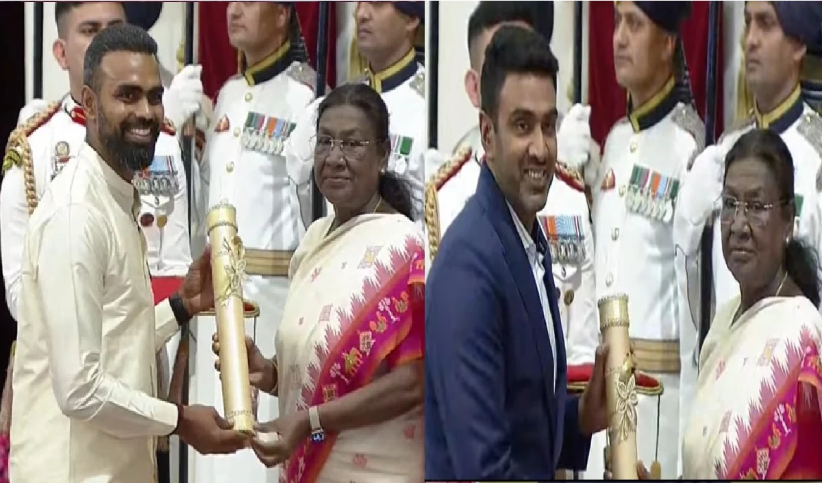 Padma Award:पीआर श्रीजेश को पद्म भूषण और आर अश्विन को पद्मश्री अवार्ड से किया गया सम्मानित
