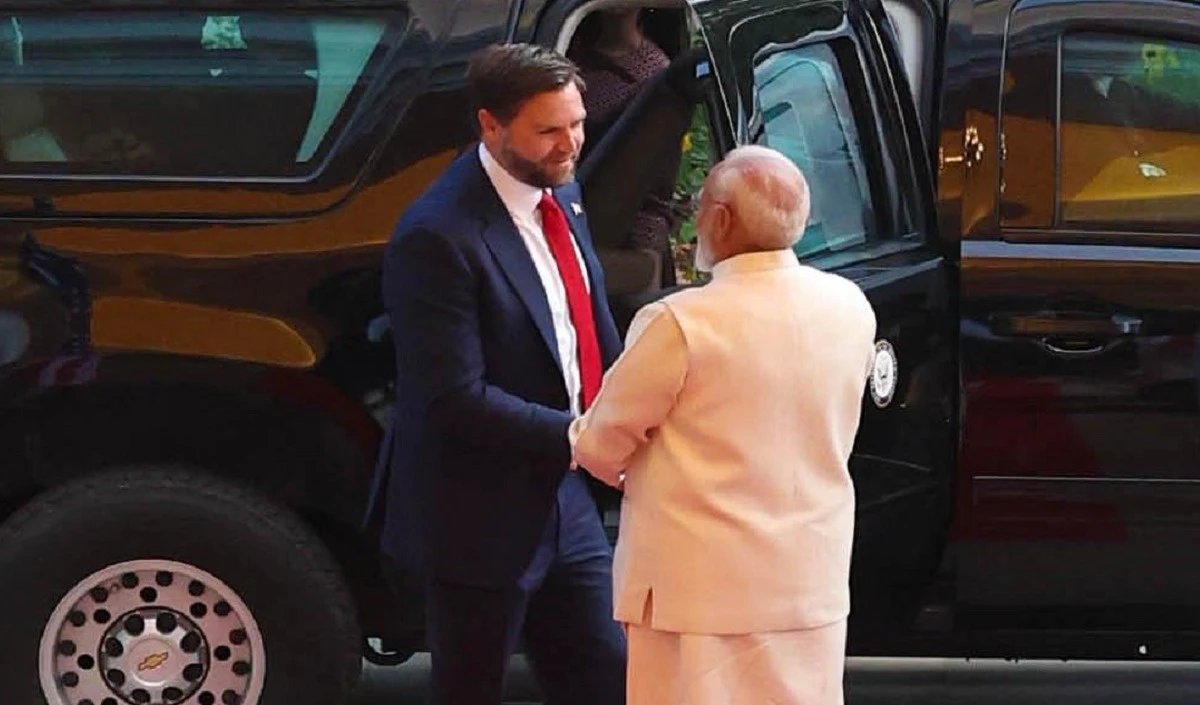 JD Vance India visit: PM मोदी और जेडी वेंस के बीच हुई मुलाकात, दोनों के बीच द्विपक्षीय बातचीत हुई, परिवार संग दिल्ली से जयपुर के लिए रवाना हुए
