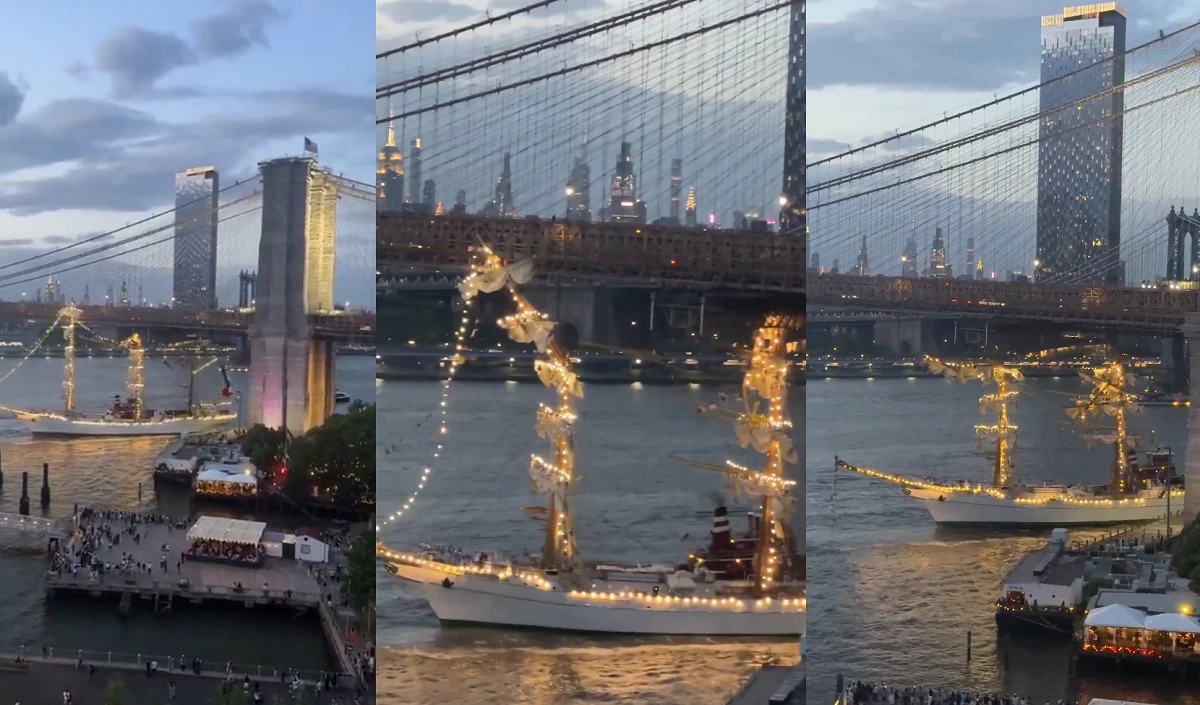 न्यूयॉर्क में बड़ा हादसा, Brooklyn Bridge से टकराया मैक्सिकन नौसेना का पोत, 2 की मौत
