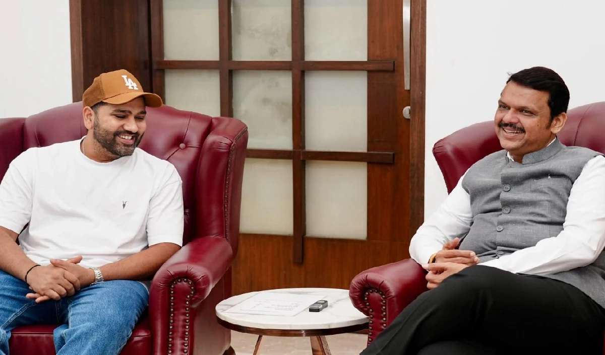 टेस्ट से संन्यास के बाद रोहित शर्मा ने की सीएम देवेंद्र फडणवीस से  मुलाकात, देखें तस्वीरें
