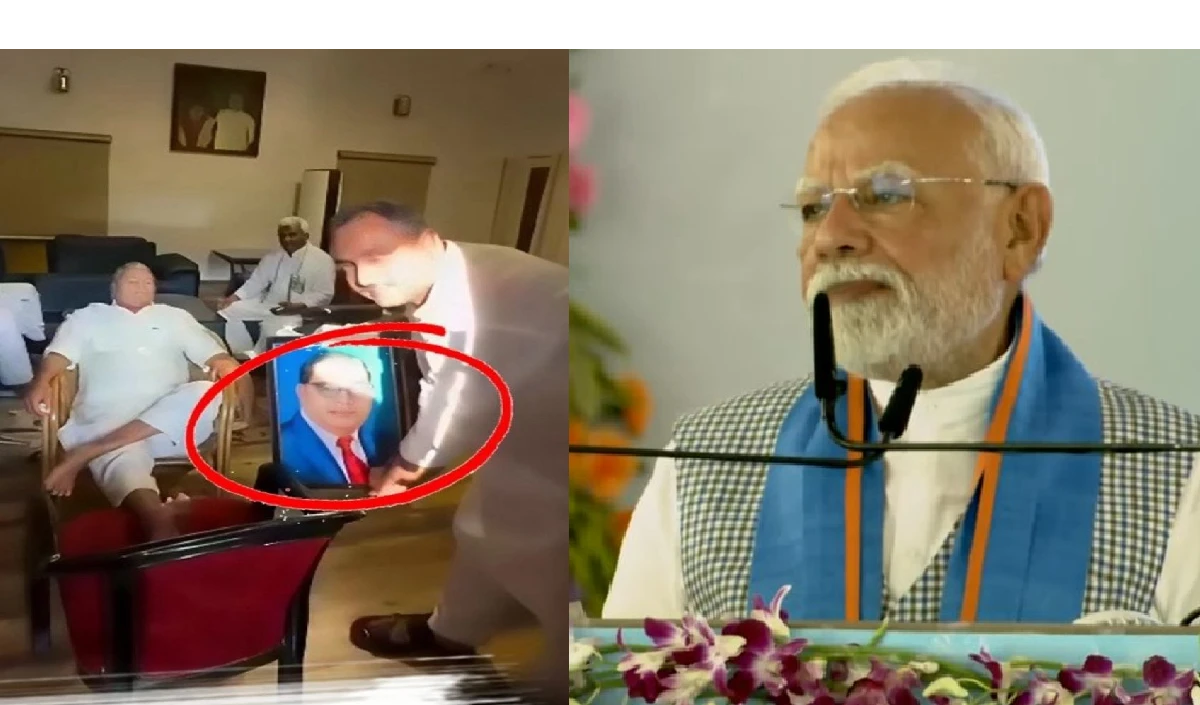 पैरों में…बाबा साहेब के अपमान पर लालू को मोदी ने बिहार आकर खूब सुनाया