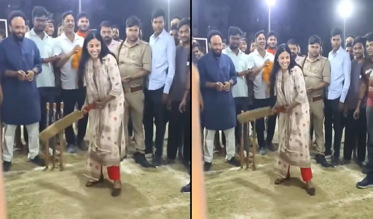 रिंकू सिंह की तरह मंगेतर प्रिया सरोज ने खेला क्रिकेट, लगाए लंबे चौके और छक्के- Video