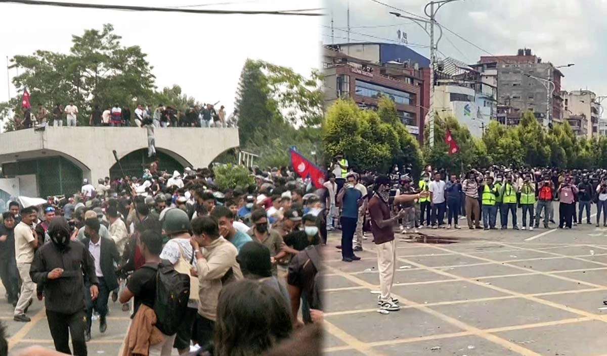 Vishwakhabram: Nepal में फिर बड़ी राजनीतिक उथल-पुथल, Gen Z का सड़कों पर उग्र प्रदर्शन, KP Sharma Oli समर्थकों से हो रही जोरदार भिड़ंत
