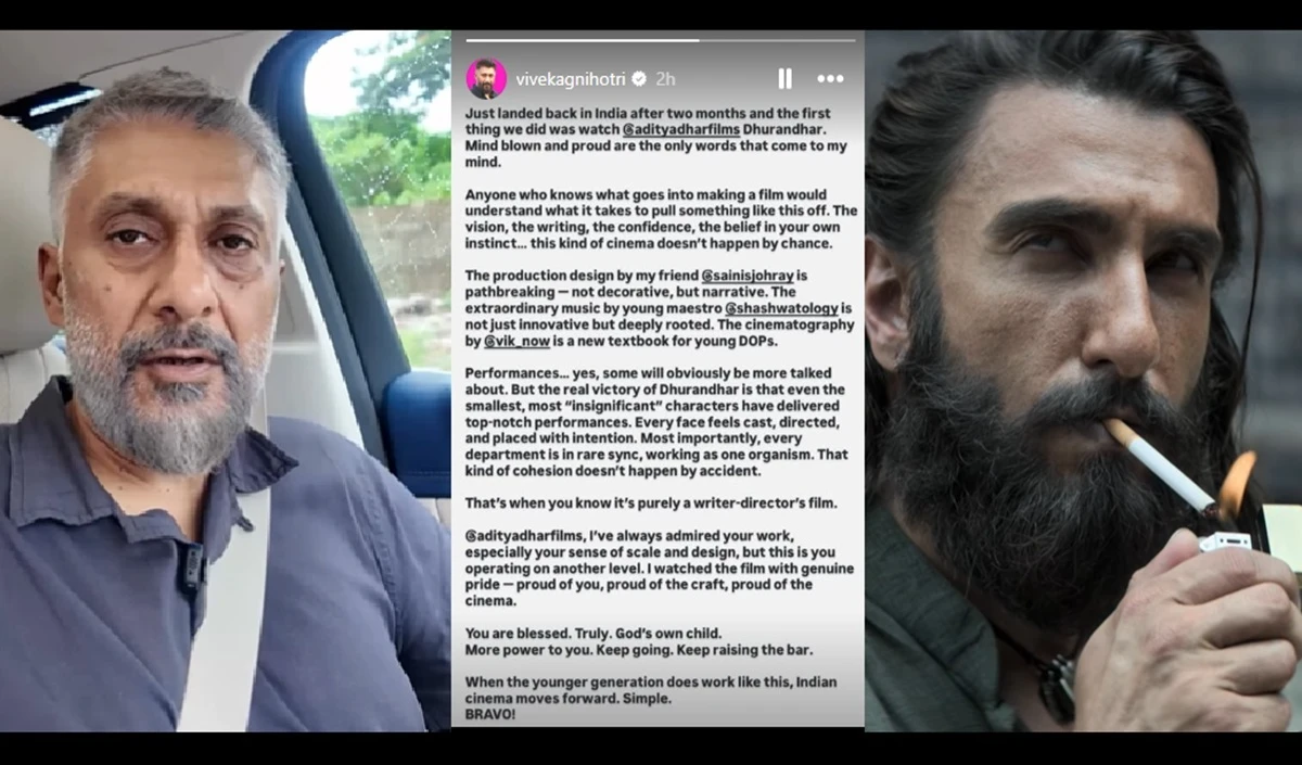 Vivek Agnihotri ने की आदित्य धर की फिल्म Dhurandhar की जमकर तारीफ, बताया भारतीय सिनेमा की बड़ी उपलब्धि