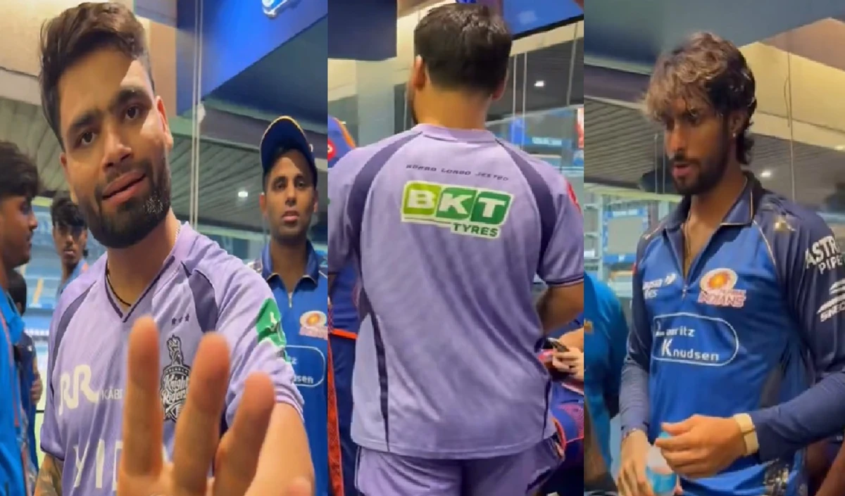 IPL 2026: और कितने बैट लोगे.., मुंबई इंडियंस के ड्रेसिंग रूम से बैट लेकर भागे रिंकू सिंह, तिलक वर्मा ने पकड़ा- Video