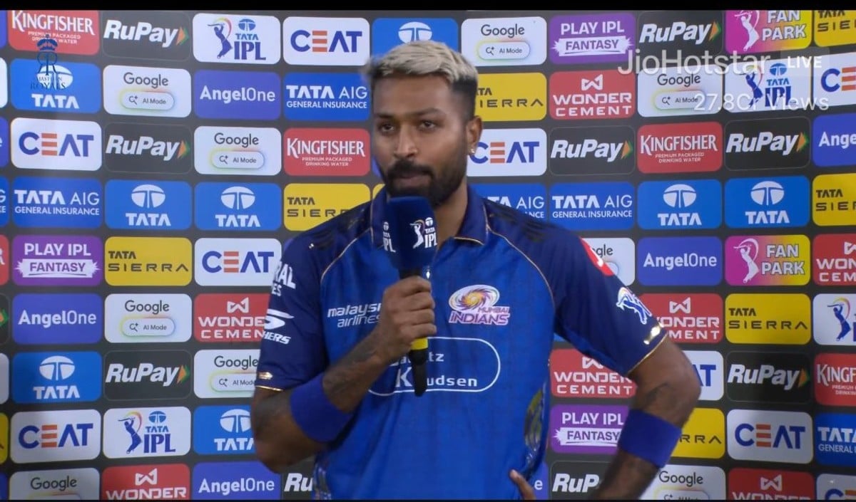 Mumbai Indians की हार पर भड़के Captain Hardik Pandya, बोले- ‘बल्लेबाज नहीं, गेंदबाज जिम्मेदार’