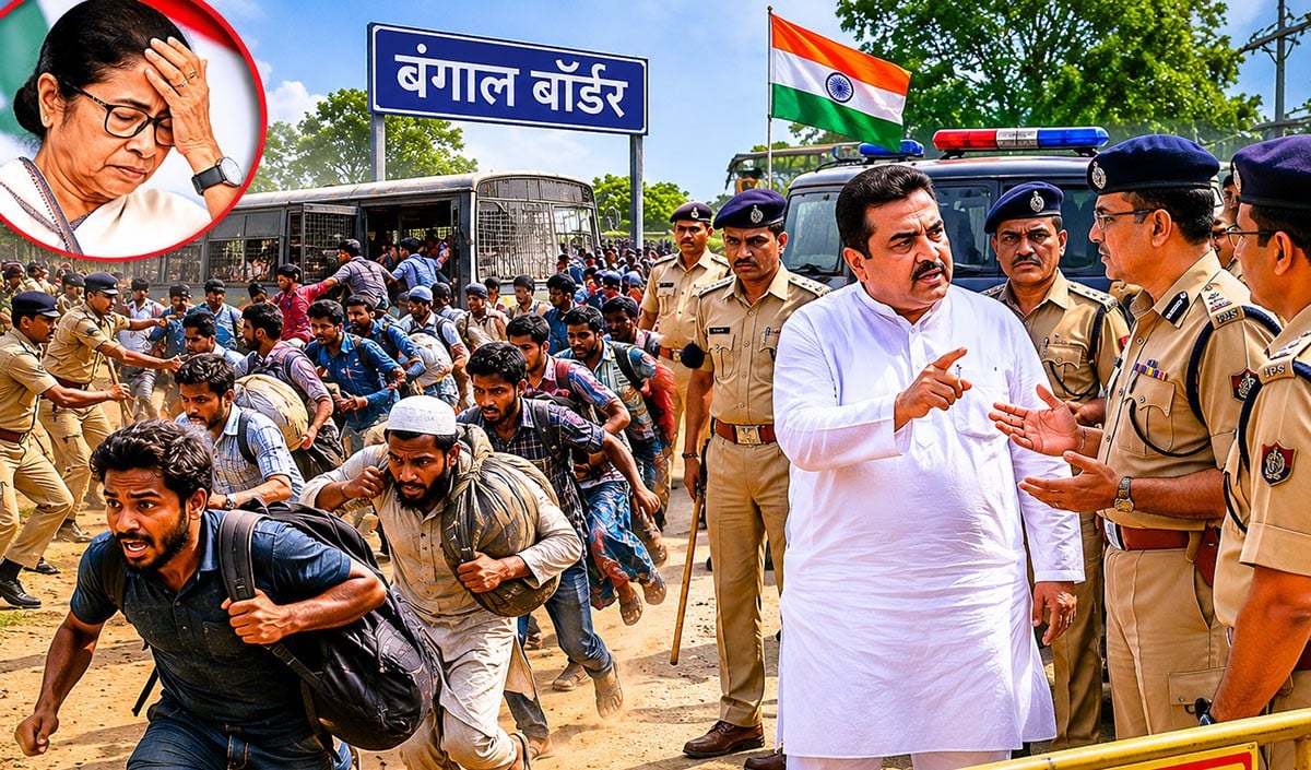 बोरिया बिस्तर लेकर भाग रहे घुसपैठिये बता रहे TMC का सच! कई लोगों के पास मिले Voter, PAN और AADHAR Card