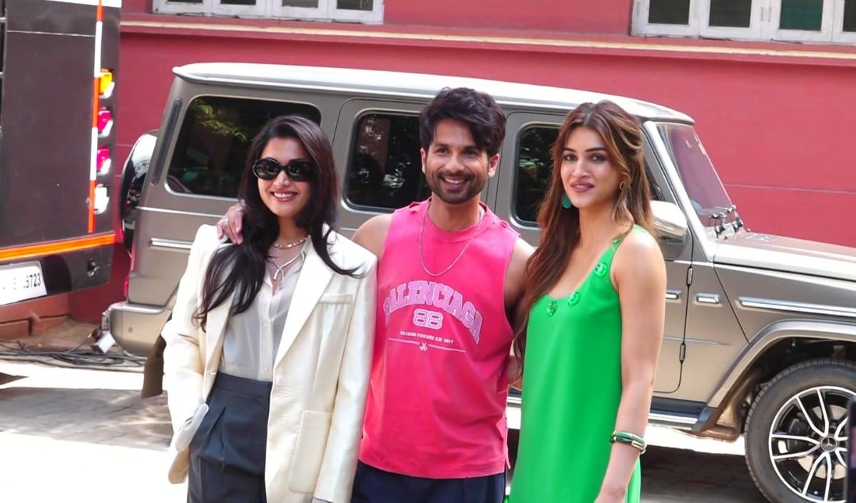जबरदस्त केमिस्ट्री और किलर स्टाइल, Cocktail 2 के प्रमोशन में Shahid-Kriti-Rashmika ने लूटी लाइमलाइट