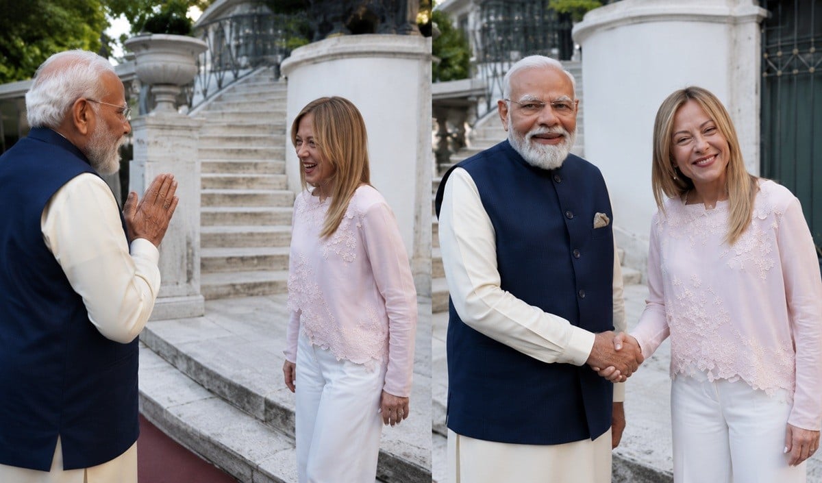 PM Modi Giorgia Meloni Rome Meeting: पहले नमस्ते, फिर हैंडशेक…जब रोम में मेलोनी से मिले पीएम मोदी