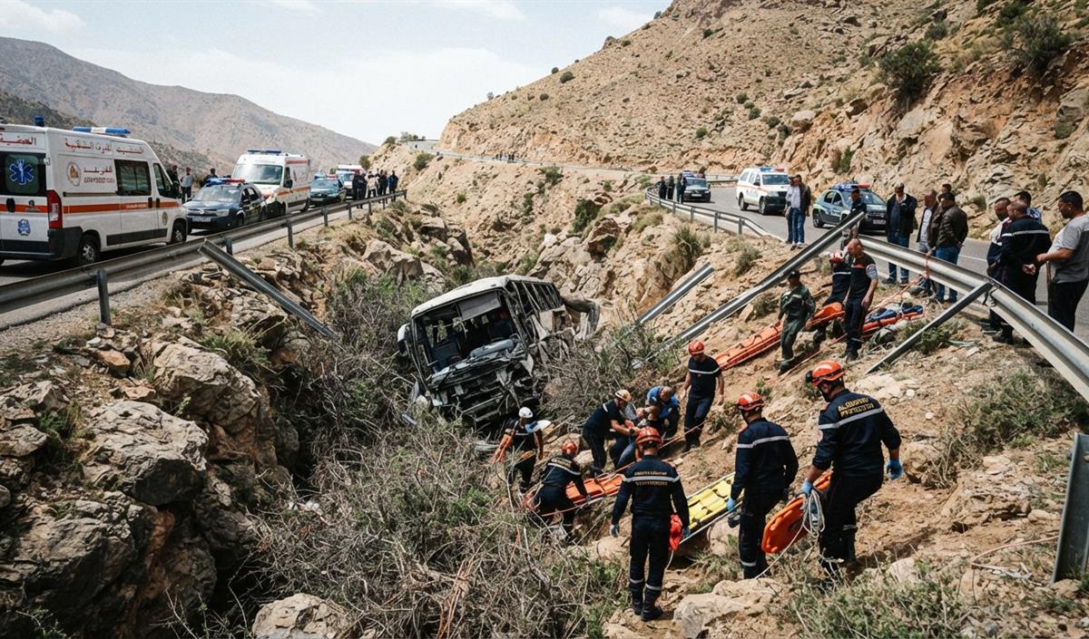Algeria में भीषण Bus Accident: गहरी खाई में बस गिरने से 25 की मौत, 44 घायल
