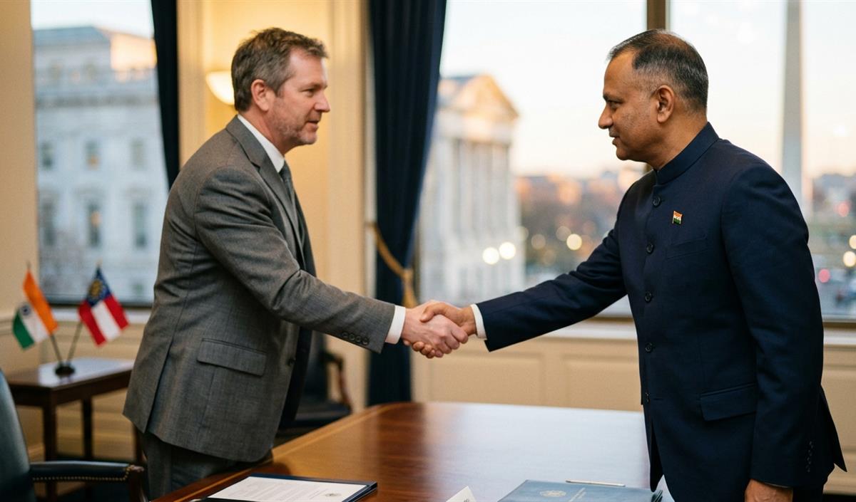 Vinay Mohan Kwatra ने Georgia के गवर्नर Brian Kemp से की मुलाकात