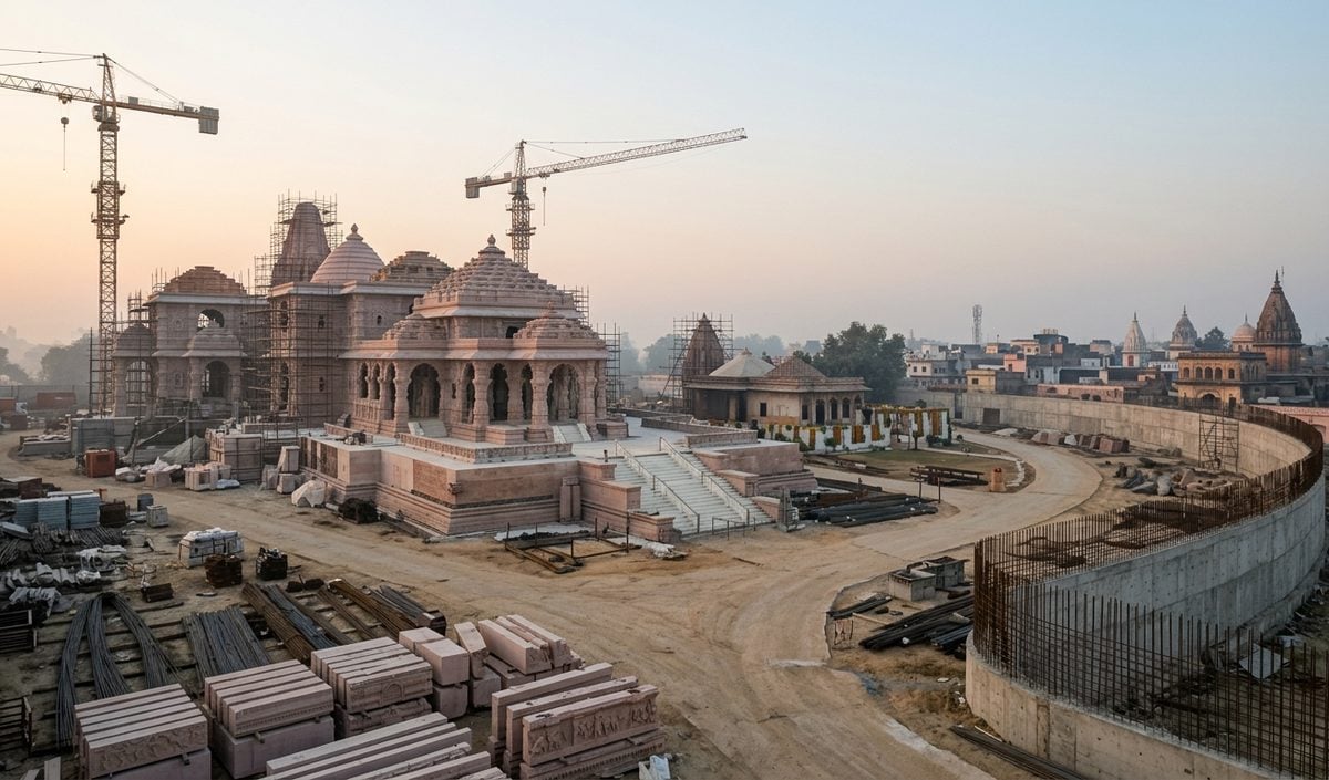 Ayodhya में Nripendra Mishra ने Ram Mandir निर्माण कार्यों का लिया जायजा