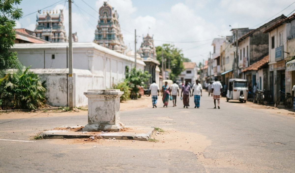 LTTE नेता Thileepan की प्रतिमा Jaffna में Sri Lanka पुलिस ने हटाई